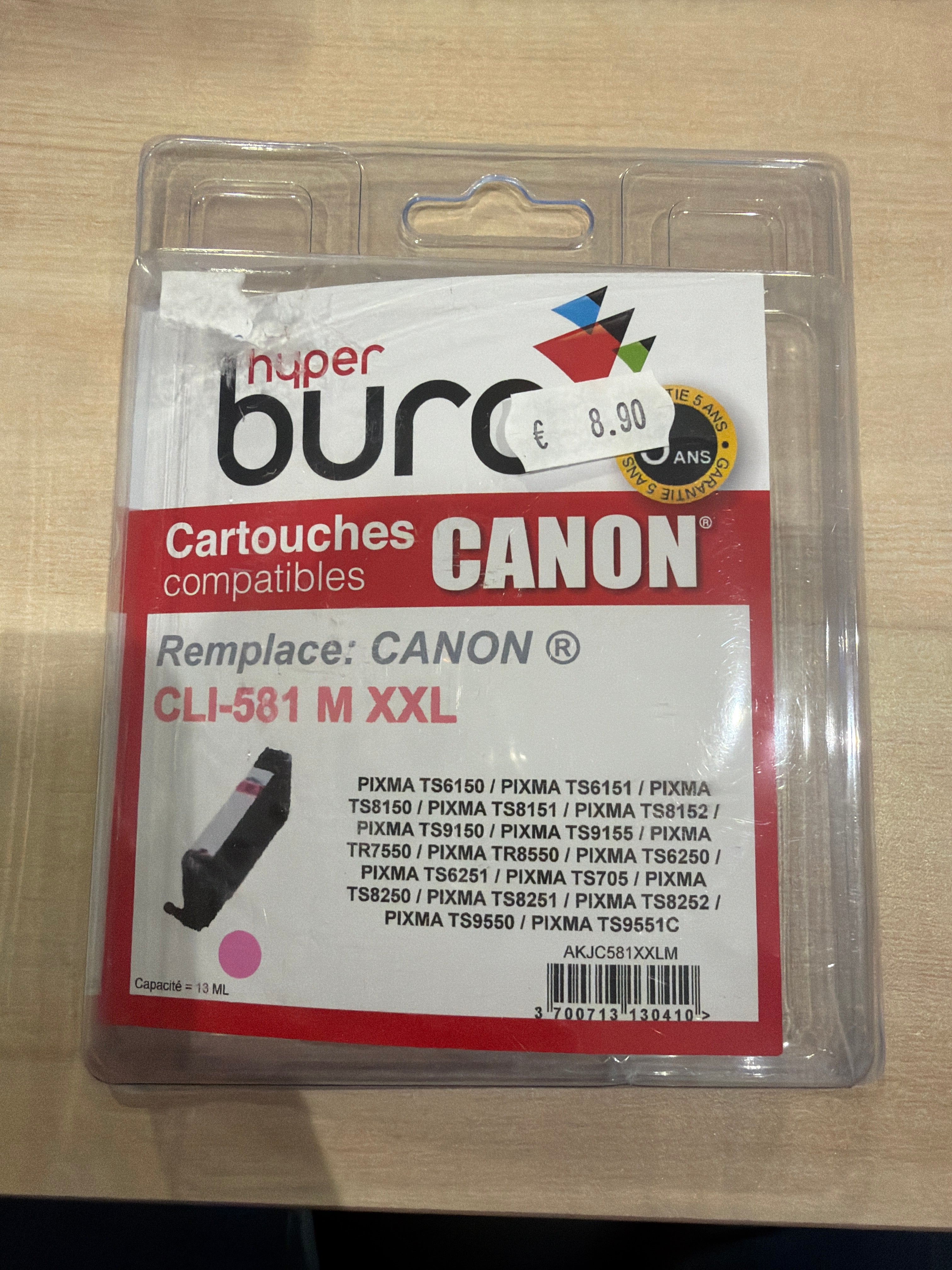 Cartouche encre canon