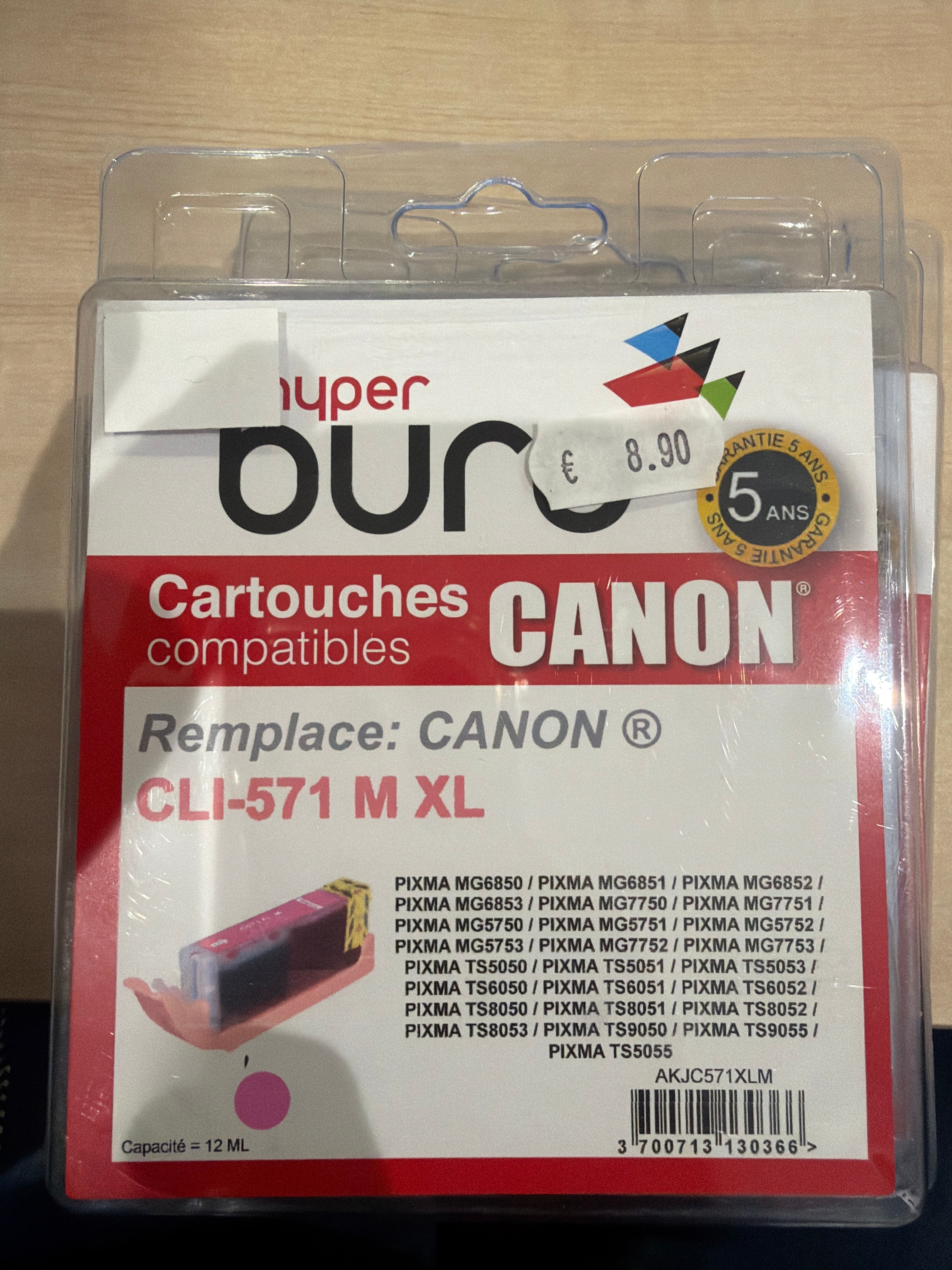 Cartouche encre canon