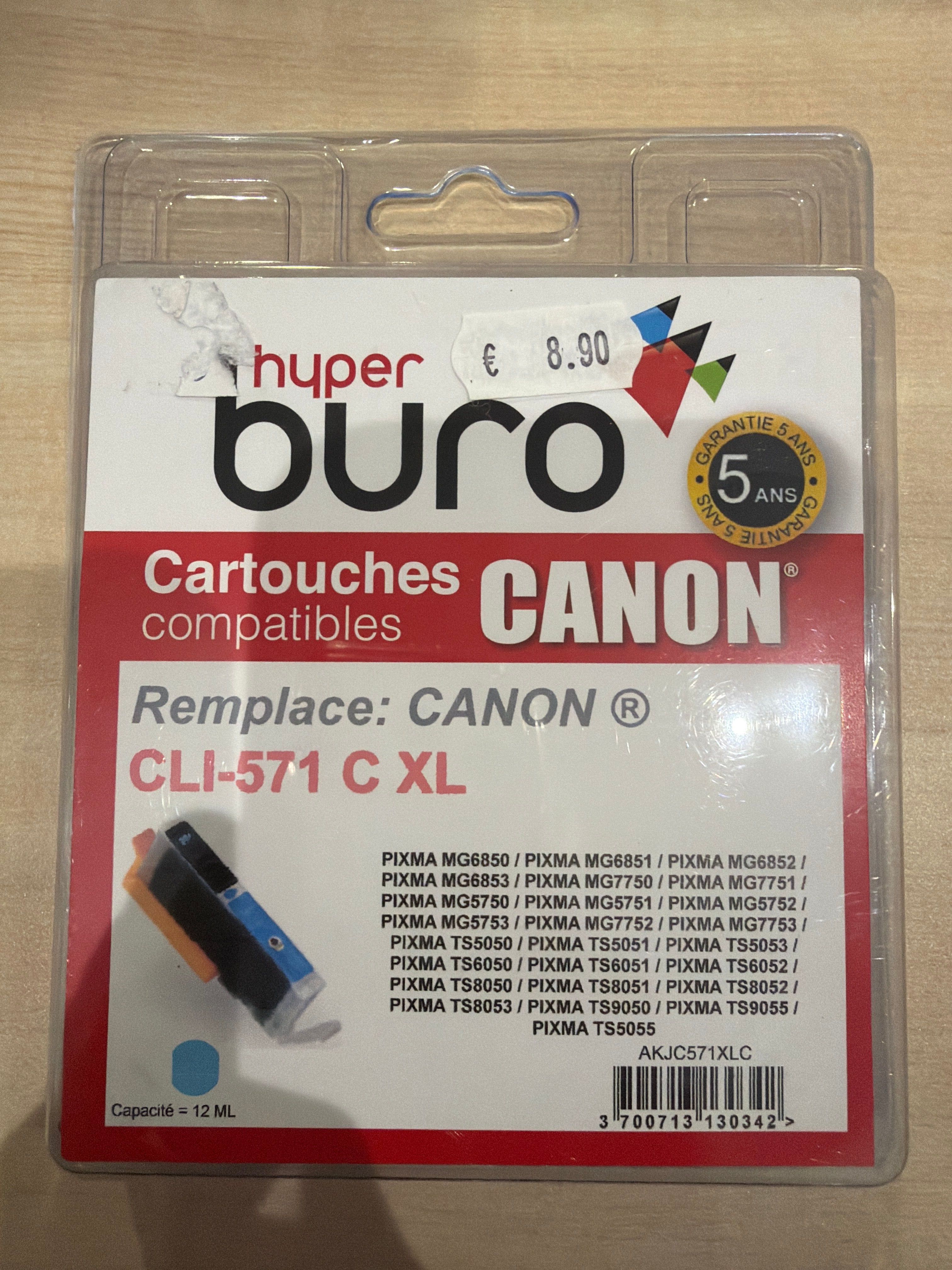 Cartouche encre canon