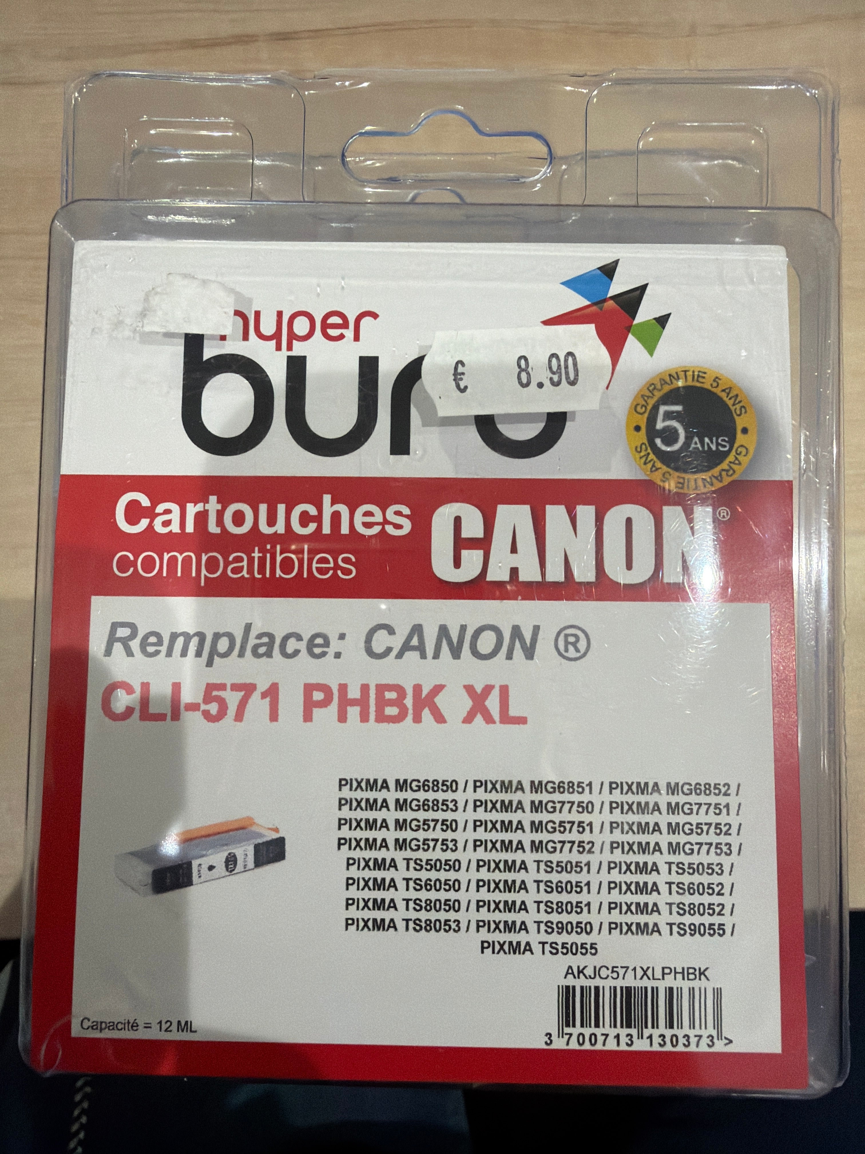 Cartouche encre canon