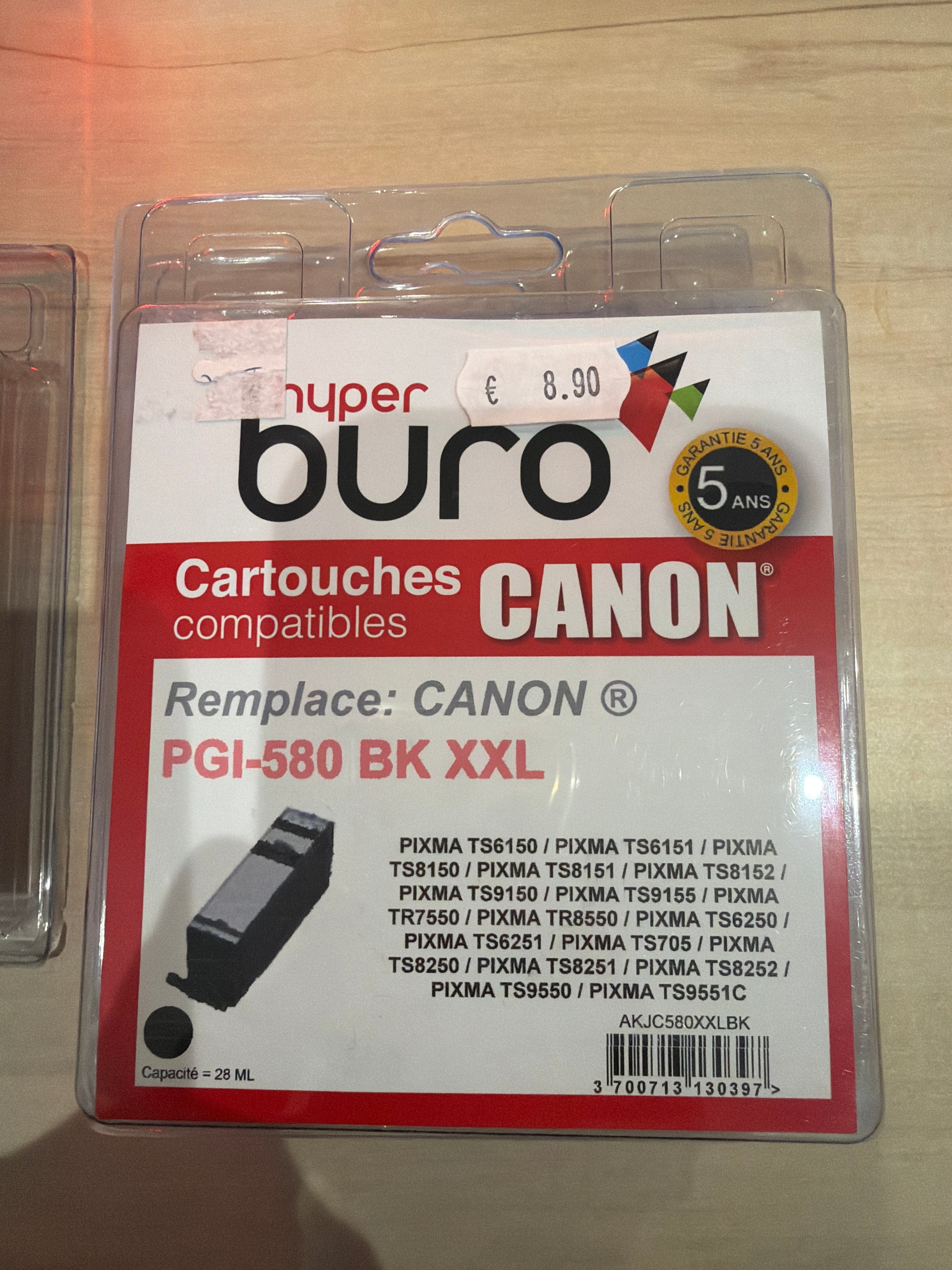 Cartouche encre canon